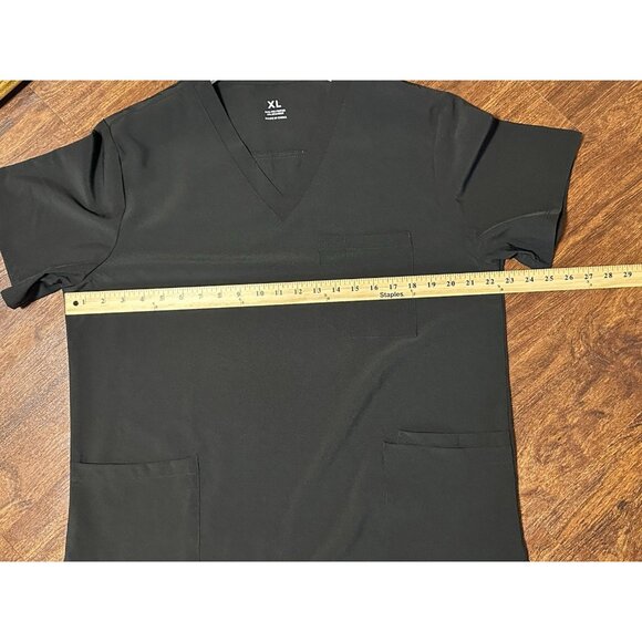 NWOT Scrub Women's Stretch XL V-Neck Top with Breast & Hip Pockets - Picture 6 of 12